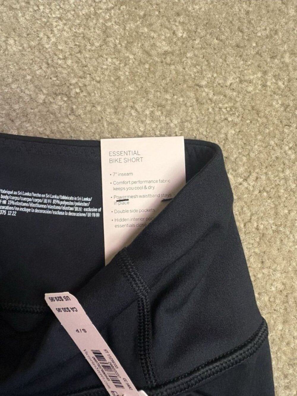 Victoria’s Secret Essential Bike Shorts Black Size Small 7" Inseam NWT - Picture 6 of 8